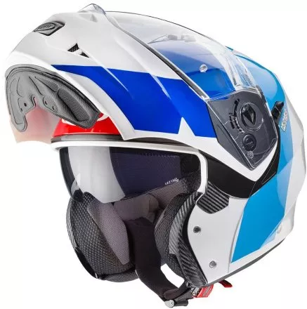 Мотошлем Caberg Duke II Impact, цвет Белый/Красный/Синий 
