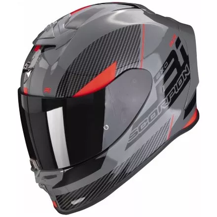 Мотошлем Scorpion EXO-R1 Evo Air Final, цвет Серый/Черный/Красный