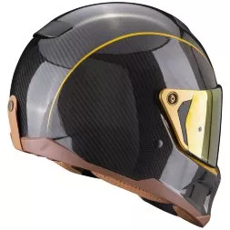 Мотошлем Scorpion HX1 Carbon Se Solid, цвет Карбон/Черный/Золотистый