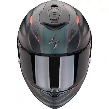 Мотошлем Scorpion Exo-1400 Evo II Air Luma, цвет Черный Матовый/Зеленый