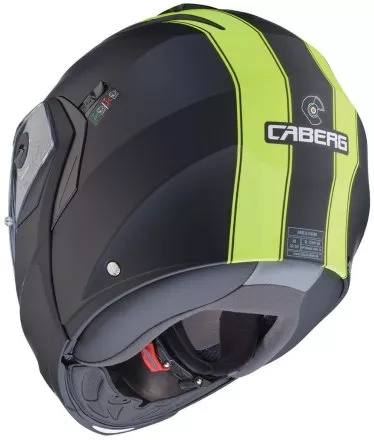 Мотошлем Caberg Duke II Legend, цвет Черный Матовый/Желтый Флуо 