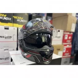 Мотошлем Scorpion Exo-1400 Evo II Carbon Air Mirage, цвет Черный/Красный/Белый