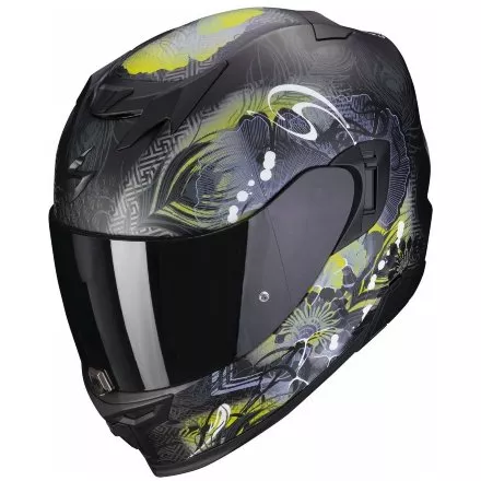  Мотошлем Scorpion Exo-520 Evo Air Melrose, цвет Черный Матовый/Желтый