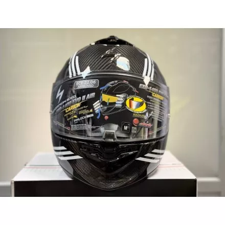 Мотошлем Scorpion Exo-1400 Evo II Carbon Air Reika, цвет Черный/Белый