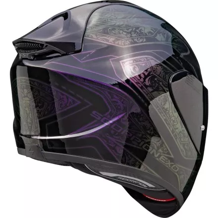 Мотошлем Scorpion Exo-1400 Evo II Fantasy, цвет Черный/Хамелеон