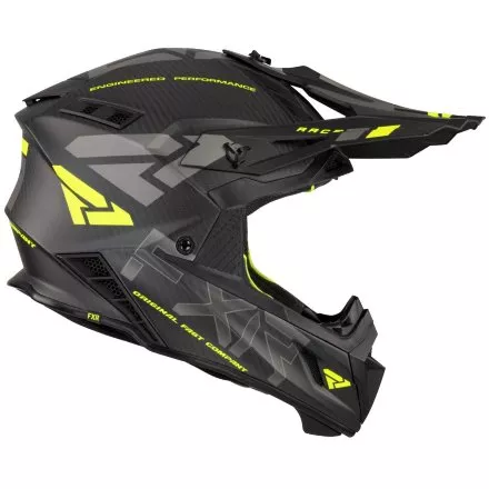 Шлем FXR Helium Carbon Hi Vis/Charcoal Quick Release