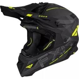 Шлем FXR Helium Carbon Hi Vis/Charcoal Quick Release