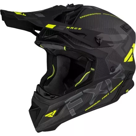 Шлем FXR Helium Carbon Hi Vis/Charcoal Quick Release