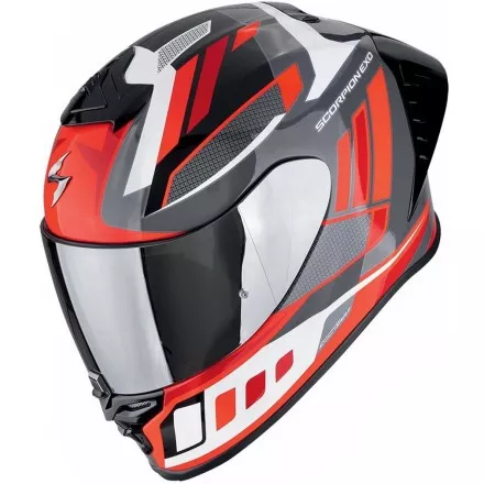 Мотошлем Scorpion Exo-R1 Evo II Air Vital, цвет Серый/Белый/Красный