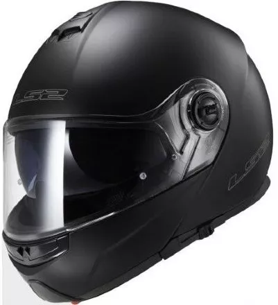 Мотошлем LS2 FF325 Strobe Electric SNOW Solid снегоходный черный матовый