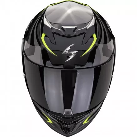 Мотошлем Scorpion Exo-520 Evo Air Terra, Черный/Серебристый/Желтый