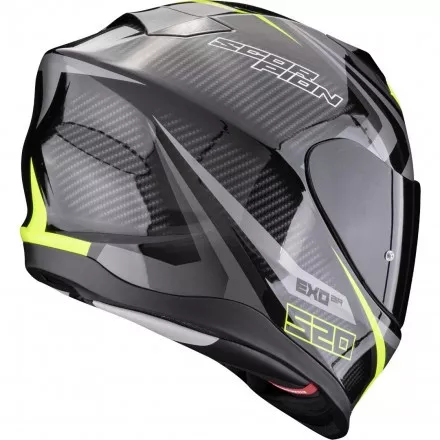 Мотошлем Scorpion Exo-520 Evo Air Terra, Черный/Серебристый/Желтый