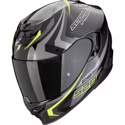 Мотошлем Scorpion Exo-520 Evo Air Terra, Черный/Серебристый/Желтый