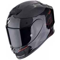 Мотошлем Scorpion EXO-R1 Evo Carbon Air Cynergy, цвет Черный/Красный