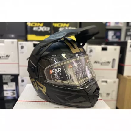 Шлем FXR Maverick X Black/Gold с подогревом 