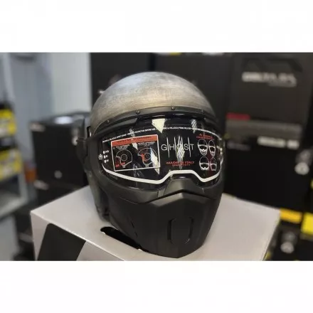 Мотошлем Caberg Jet Ghost Iron, цвет Серый Матовый/Черный Матовый