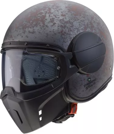 Мотошлем Caberg Jet Ghost Rusty, цвет Серебристый Матовый/Коричневый Матовый