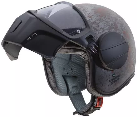 Мотошлем Caberg Jet Ghost Rusty, цвет Серебристый Матовый/Коричневый Матовый