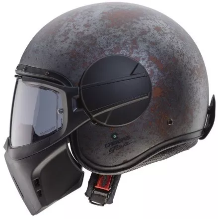 Мотошлем Caberg Jet Ghost Rusty, цвет Серебристый Матовый/Коричневый Матовый