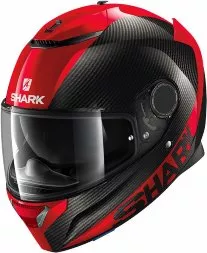 Мотошлем Shark Spartan Carbon 1.2 Skin, цвет Красный/Черный/Карбон