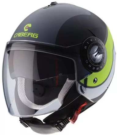 Мотошлем Caberg Riviera V3 Sway, цвет Антрацит/Черный Матовый/Желтый 