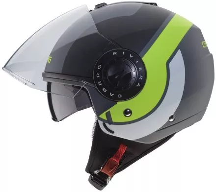 Мотошлем Caberg Riviera V3 Sway, цвет Антрацит/Черный Матовый/Желтый 