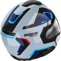 Мотошлем Nolan N90-3 Lighthouse N-Com 050, Zephyr White/Black/Light Blue 