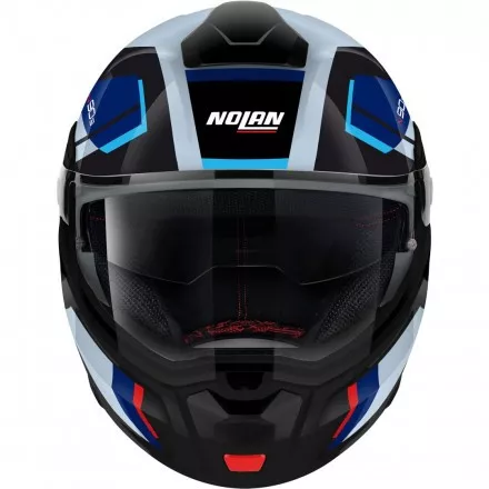 Мотошлем Nolan N90-3 Lighthouse N-Com 050, Zephyr White/Black/Light Blue 