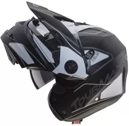 Мотошлем Caberg Tourmax Marathon, цвет Черный Матовый/Белый Матовый/Антрацит