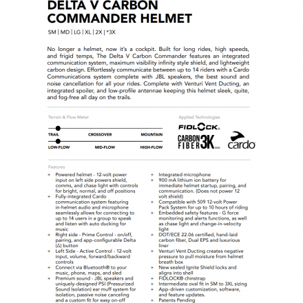 Шлем 509 Delta V Carbon Commander Black Ops с подогревом 