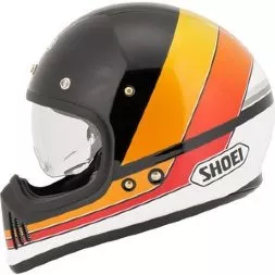 Мотошлем Shoei Ex-Zero Eqvation, цвет Черный/Белый/Оранжевый/Красный