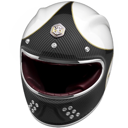 Мотошлем Guang Full Face Speedrun V.1 (Carbon &amp; White)