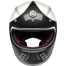 Мотошлем Guang Full Face Speedrun V.1 (Carbon &amp; White)