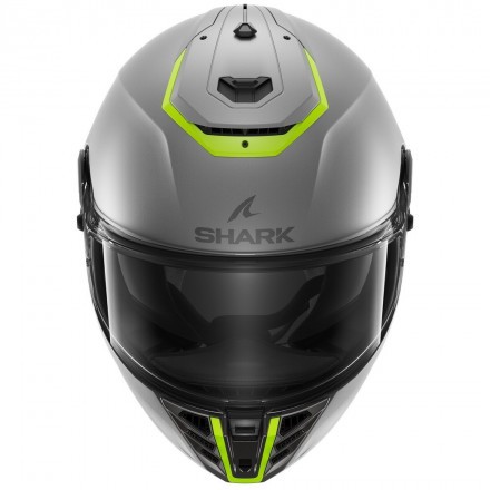 Мотошлем Shark Spartan Rs Blank Mat SP, цвет Серый Матовый/Желтый