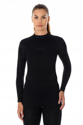 Женская футболка Brubeck Thermo Nilit Heat черная
