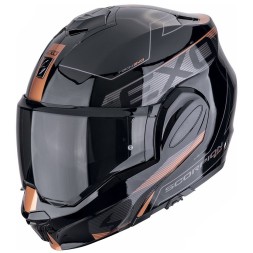 Мотошлем Scorpion Exo-Tech Evo Traveller, цвет Черный/Медный