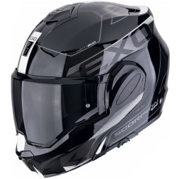 Мотошлем Scorpion Exo-Tech Evo Traveller, цвет Черный/Белый
