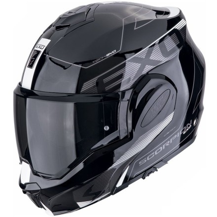 Мотошлем Scorpion Exo-Tech Evo Traveller, цвет Черный/Белый