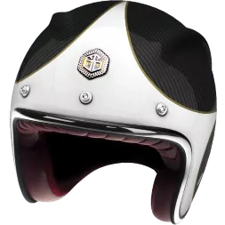 Мотошлем Guang Open Face Speedrun V.1 (White &amp; Carbon)