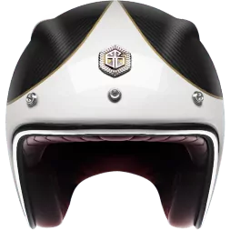 Мотошлем Guang Open Face Speedrun V.1 (White &amp; Carbon)