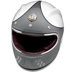 Мотошлем Guang Full Face Speedrun V.1 (Silver &amp; White)