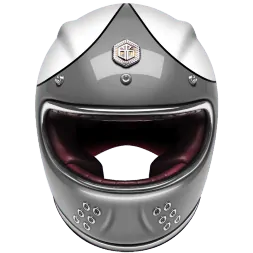 Мотошлем Guang Full Face Speedrun V.1 (Silver &amp; White)