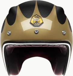 Мотошлем Guang Open Face Speedrun V.2 (Gold &amp; Carbon)