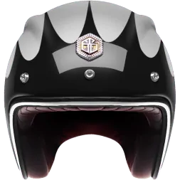 Мотошлем Guang Open Face Speedrun V.2 (Black &amp; Silver)