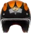 Мотошлем Guang Open Face Speedrun V.2 (Black &amp; Tangerine)