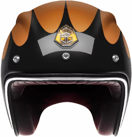 Мотошлем Guang Open Face Speedrun V.2 (Black &amp; Copper)