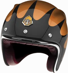 Мотошлем Guang Open Face Speedrun V.2 (Black &amp; Copper)