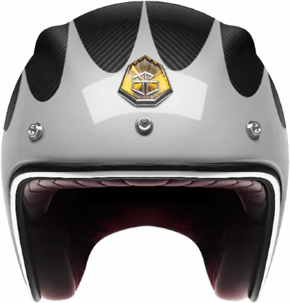 Мотошлем Guang Open Face Speedrun V.2 (Grey &amp; Carbon)