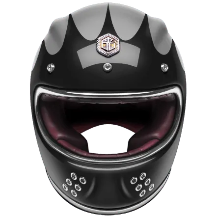 Мотошлем Guang Full Face Speedrun V.2 (Black &amp; Silver)
