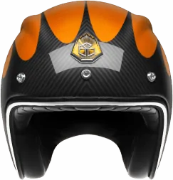 Мотошлем Guang Open Face Speedrun V.2 (Carbon &amp; Tangerine)